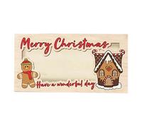 XIAOXIAOYU Porte-monnaie pour Noël - Porte-billets de vacances amusants en bois - 17,8 x 8,9 cm pour décoration de Noël, A3, Refer to description, Unisexe