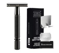 XIAOXIAOYU Razors à double bord, rasoirs de sécurité pour hommes - Rasoir du visage manuel à double bord - Face Razors avec 5 recharges pour hommes, tranche de barbe de précision pour raser étroit