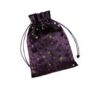 XIAOXIAOYU Sac à cartes de tarot, pochette à bijoux avec cordon de serrage - Pochette à bijoux, cartes Oracle exquises, sacs à bijoux, sac élégant pour tarot et dés pour runes, cartes Oracle, violet
