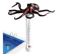 XIAOXIAOYU Thermomètre de piscine flottant, affichage fiable de la température de l'eau pour piscine et extérieur, design pieuvre, avec grand écran et mesure en temps réel pour bassins, pêche