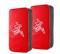 xiaoxiaozhijia Punching Pad PU Leather Hand Pad Kick Shield Punch Bag for Kickboxing Thai Boxing Karate UFC MMA (Visage Rouge)