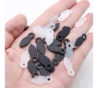 XIAOXIN 100 pièces/Sac 17 * 7mm Feuilles décor Brads Scrapbook serrures rotatives Boutons Cadre Crochets Cahier décoration Accessoire Noir