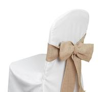 XIAOXIN 20 pièces Naturel Jute Toile de Jute Chaise Ceintures Tissu Jute Rouleau Hesse Ruban Rouleau Toile de Jute Chemin de Table fête pour la décoration de Mariage