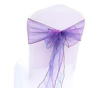 XIAOXIN 50 PCs/lot Chaise de Mariage décoration Organza Chaise Ceintures Noeud Bandes Chaise arcs pour pour fête de Mariage Banquet événement Chaise décors