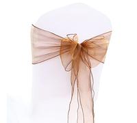 XIAOXIN 50 PCs/lot Chaise de Mariage décoration Organza Chaise Ceintures Noeud Bandes Chaise arcs pour pour fête de Mariage Banquet événement Chaise décors