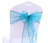 XIAOXIN 50 PCs/lot Chaise de Mariage décoration Organza Chaise Ceintures Noeud Bandes Chaise arcs pour pour fête de Mariage Banquet événement Chaise décors
