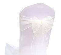 XIAOXIN 50 PCs/lot Chaise de Mariage décoration Organza Chaise Ceintures Noeud Bandes Chaise arcs pour pour fête de Mariage Banquet événement Chaise décors