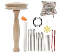 Xiaoxin Broderie à Faire soi-même Champignon Lisse Chaussette Outil à repriser en Bois Champignon à repriser Ensemble Couture pour Aiguille à repriser Bricolage Couture Artisanat