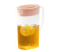 Xiaoxin Carafe à Eau pour réfrigérateur avec poignée Pichet en Plastique sans BPA avec Couvercle, pichet à jus Parfait pour Faire du thé et des jus, 1,5 L/2 L, Transparent