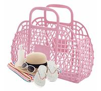Xiaoxin Jelly Purse, Sac fourre-Tout en gelée, Jelly Beach Bag, Beach Basket Tote, Plastic Beach Tote, pour Toddler Kids Halloween Bridal Easter Basket