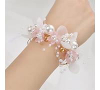 XIAOXIN Perle Cristal Poignet Corsage Demoiselle d'honneur Enfants Main Fleur Mariage Belle Mariée Bracelets De Mariage Filles Bijoux Bracelets