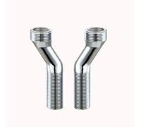 Xiaoxu Mitigeur de Douche Moderne décalé avec entraxe de 80 mm, raccord G1/2, Adaptateur Mural en cuivre pour Robinet de Baignoire pour conduites d'eau Chaude et Froide G1/2G3/4, Finition chromée