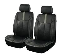 XIAOYANS Housse Siège Voiture Universelle Ensemble Housses Siège Auto Universelles Cuir Style Course Unisexe Compatibles avec Plupart des SUV Camions Accessoires Intérieurs(Gray 4 pcs)