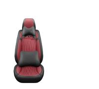 XIAOYANS Housse Siège Voiture Universelle pour Chevrolet pour Cruze pour Blazer pour Captiva pour Camaro pour Aveo pour Malibu pour Equinox Siège Cuir PU avec Soutien Lombaire 3D(I Wine Red 5 Seat)