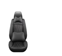 XIAOYANS Housse Siège Voiture Universelle pour Chevrolet pour Cruze pour Blazer pour Captiva pour Camaro pour Aveo pour Malibu pour Equinox Siège Cuir PU avec Soutien Lombaire 3D(F Black 5 Seat)