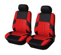 XIAOYANS Housse Siège Voiture Universelle pour Ford pour S-Max Compatibles avec Plupart des Voitures Housses Sièges Avant Style Piste Pneu(Red)