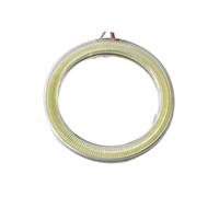 XIAOYANS Jeu De Phares 2x voiture lumière ange yeux LED COB 12V blanc 600K 60/70/80mm phare assemblage style cercle Phare Avant(2pcs 60mm)