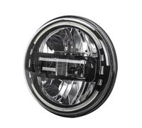 XIAOYANS Jeu De Phares Pour Jeep Pour Wrangler JK Pour Phares Illimités Led 12V 24V DRL Lumière Courante 7 Pouces Ensemble Phare LED Phare Avant(Noir)