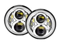 XIAOYANS Phare Avant Pour Chevy Pour camion (1947-1957 et 1962-1972) Pour pick-up C10 (1969-1974) Phares à LED de 7 pouces Phare(60w chrome a)