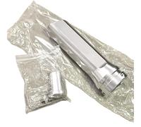 XIAOYANS Pommeau Levier Vitesse Avec Soufflet Manchon Deprotection Antidérapant Aluminium Poignée Frein Main Voiture Diamètre Inférieur 2,3 Cm(Argent)