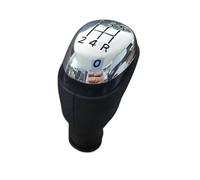 XIAOYANS Pommeau Levier Vitesse Avec Soufflet Pour Clio Mk4 IV 2012-2019, Tête Levier Vitesse Manuelle Poignée Accessoires Remplacement Intérieur Voiture Pommeau 5/6 Vitesses(Chrome 5 Speed)