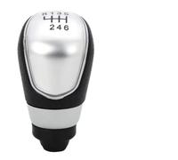XIAOYANS Pommeau Levier Vitesse Avec Soufflet Pour Ford MK7 2008-2013 Pour Focus MK2 FL 208-2013 C-max Intérieur 5/6 Vitesses Pommeau Levier Vitesse Voiture Bâton Tête Poignée(Silver 6 thread)