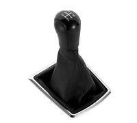 XIAOYANS Pommeau Levier Vitesse Avec Soufflet Pour Ford Pour Focus 2 Pour Mondeo MK2 2005-2008 Pommeau Levier Vitesse Guêtre Manette Botte Intérieur Accessoires Voiture(Black 5 Speed)