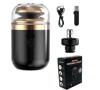 XIAOYIYI Capsule Razor, Rasoir À Capsule Portable Multifonctionnel 2 en 1, Mini Rasoir pour Hommes, Mini Rasoir 2024 pour Les Cheveux Secs et Humides, Rechargeable Par USB