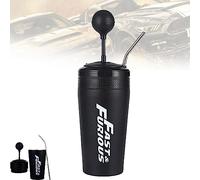 XIAOYIYI Fast and Furious Cup, Gobelet à Eau Fast and Furious 10, Gobelet à Eau de Type Shift avec Paille et Couvercle, Tasse en Acier Inoxydable de 500ml, pour Les Fans de Cinéma