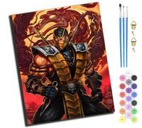 XIAOYOUQIAN Affiche du jeu de samouraï japonais,Peinture par numéro pour adulte - Peinture par numéros - Kit de peinture par numéros - kit de bricolage à l'huile pour adultes -Avec Cadre