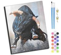 XIAOYOUQIAN Vache animal drôle,Diy Peinture au Numero pour Adulte,Peinture à l'huile numéro Kit débutant peinture à l'huile Wall art,40X50Cm,Avec Cadre