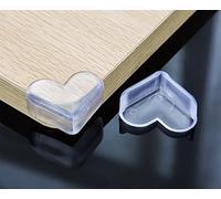 Xiaoyu 12PCS garde-boue claire, coins aigus imperméables, protecteurs d'angle pour bébé avec adhésif 3M, arrêtent les blessures à la tête des enfants, en forme de coeur
