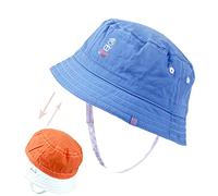 Xiaoyu 2 en 1 bonnets unisex de soleil de bébé double face, garçons de bébé et d'enfant en bas âge