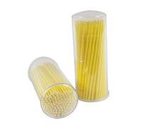 Xiaoyu 400PCS jetable extension de cils micro brosses - jaune (2,5 mm)