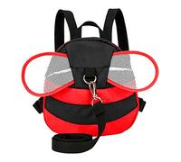 Xiaoyu abeille avec des ailes bébé marche sécurité harnais rênes enfant enfant enfant corbeille sac à dos enfant pour 3-6 ans, rouge