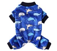 XIAOYU Baleine vêtements pour Animaux de Compagnie pour Chien Chat Pyjama Halloween Cosplay noël Combinaison(M)