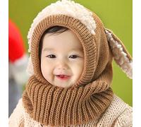 Xiaoyu bébé garçons hiver chapeau écharpe foulard de laine chapeaux écharpes chapeaux de crâne, café