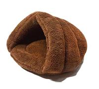 xiaoyu Chien d'animal de Compagnie Chaud et Confortable d'hiver (Puppy) Coussin pour Chat Demi-lit Couvert Sac de Couchage, Marron, S