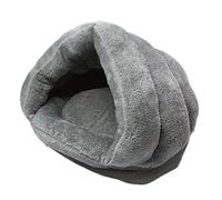 xiaoyu Chien d'animal de Compagnie Chaud et Confortable d'hiver (Puppy) Coussin pour Chat Demi-lit Couvert Sac de Couchage, Gris, S