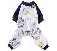 XIAOYU Chien Pyjama Lion Motif Confortable Chiot Chat Vêtements Doux Chien Costumes Combinaison Chemise, XL