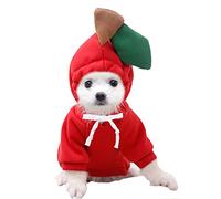 XIAOYU Chiot Chien à Capuche Chats Hoodies vêtements pour Animaux de Compagnie élégant Fruits Chandail pour Chien Chat Petits Animaux Moyens, Pomme, L