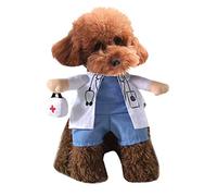 Xiaoyu Chiot Chien Chat Costume d'halloween, Costume de Style médecin, médecin Manteau de médecine boîte à médicaments pour Chien Chat Cosplay Partie, S