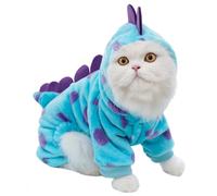 XIAOYU drôle de Chien Dinosaure Costume Chiot Chat vêtements pour Animaux de Compagnie, Hiver Chaud Chiot Hoodie pour Animaux de Compagnie Costume de Pantalons pour Halloween Noël, S