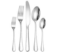 XIAOYU Ensemble de 5 pièces d'argenterie de Noël, vaisselle en acier inoxydable de qualité alimentaire avec poignée unique de motif d'arbre de Noël, ensemble de vaisselle de Noël, Halloween, Pâques