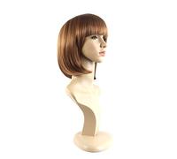 Xiaoyu flat bangs naturel court droit bOb ladies cosplay perruques - blonde