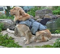xiaoyu Gilet de Sauvetage pour Chien, Gilet de sécurité réglable pour Chien, Gilet de Sauvetage pour Chien, Gilet de Sauvetage pour Nageur débutant, Gris, L