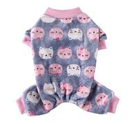 XIAOYU Halloween Vêtements pour Animaux Domestiques Manteau de Chien en Velours Floue Noël Pyjamas pour Chiens Vêtements pour Animaux de Compagnie par Temps Froid Vêtements pour Chats, Motif de Lutin