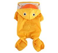 XIAOYU Imperméable pour Chien, Veste de Pluie à Quatre Pattes avec Capuche, Poncho de Pluie léger pour Petits Chiens, Canard, S