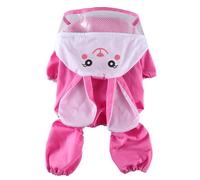 XIAOYU Imperméable pour Chien, Veste de Pluie à Quatre Pattes avec Capuche, Poncho de Pluie léger pour Petits Chiens, Lapin, L