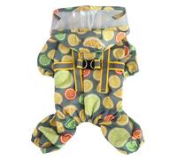 XIAOYU Imperméable pour Chien, Veste de Pluie réfléchissante et légère pour l'extérieur, avec Capuche et Anneau en D pour Laisse, adapté aux Petits Chiens, Orange, L